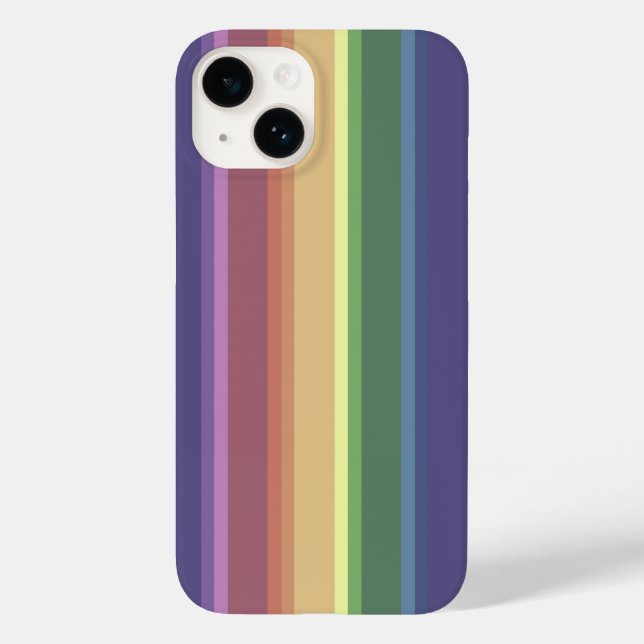 Capas de iphone de Casata com Listras do arco-íris (Verso)