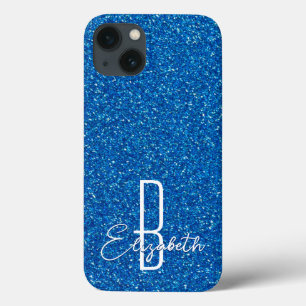Capas de iphone de Casca-Mate de Monograma Azul-Br