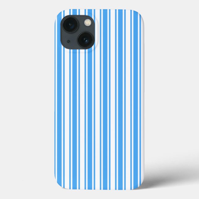 Capas de iphone de Cascata de stripes azuis e doce (Verso)