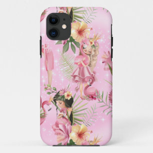 Capas de iphone De Cascata Para Meninas E Flamingo