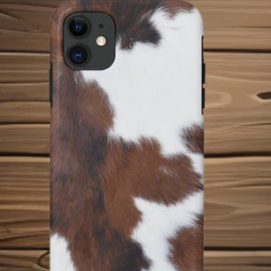 Capas de iphone de Casquilho Branco de Cowhide Bro