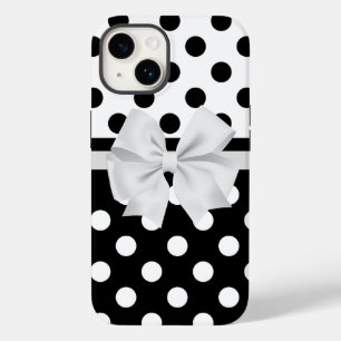 Capas de iphone De Casquilho De Bolinhas Pretas E