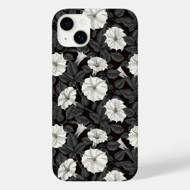 Capas de iphone de Casquilho de Flores-Lua (Verso)