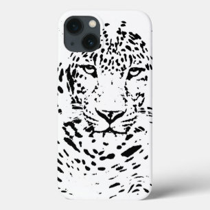 Capas de iphone de Casquilho de Leopardo Negro e B