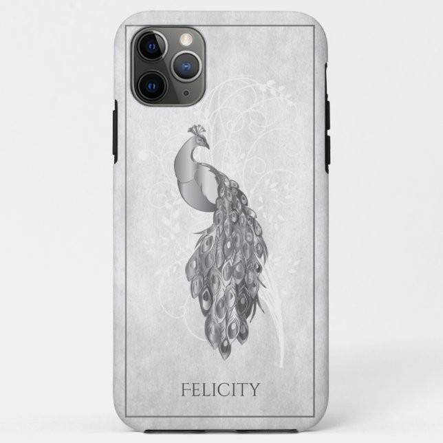 Capas de iphone de Casquilho de Peacock Elegante p (Verso)