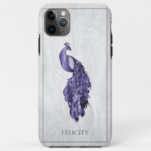 Capas de iphone de Casquilho de Peacock Púrpura El