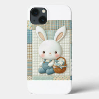 Capas de iphone de Colheita Coelhinha Inclinada Ad