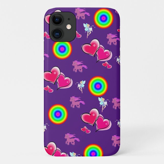 Capas de iphone de Corações Rosa (Verso)