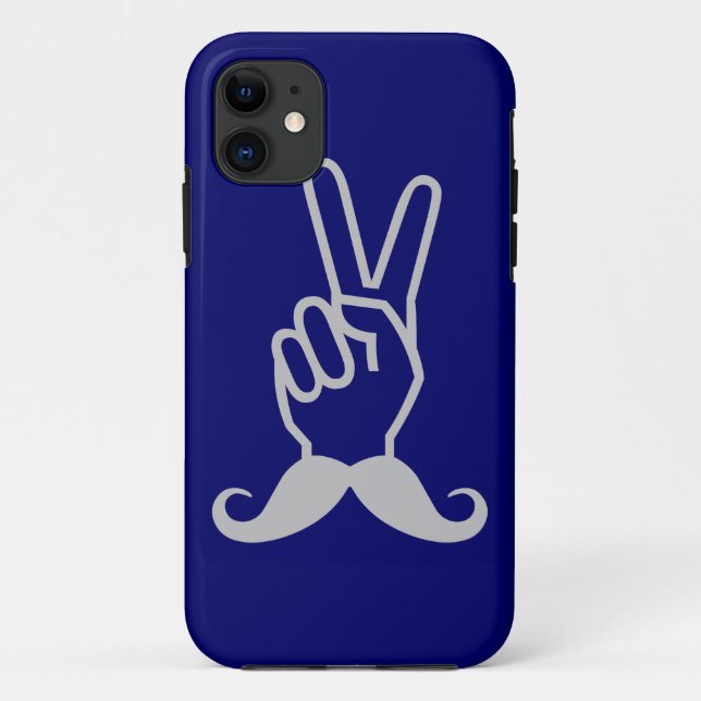 Capas de iphone de cores personalizada do bigode v (Verso)