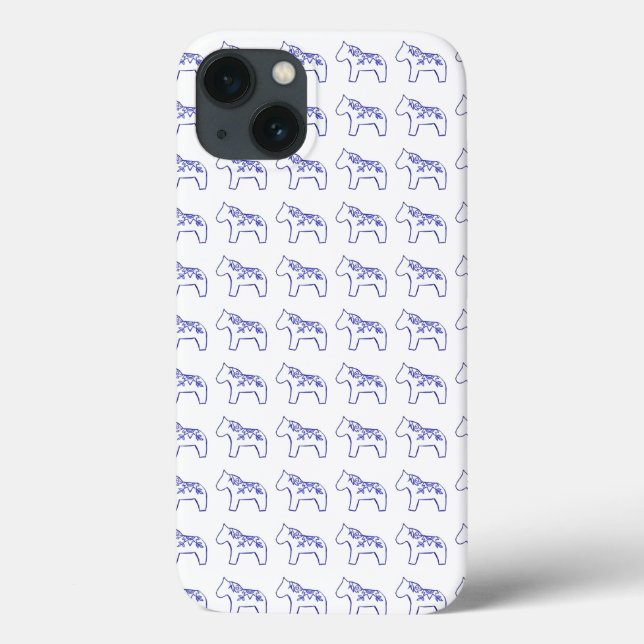 Capas de iphone de dala branca azul (Verso)