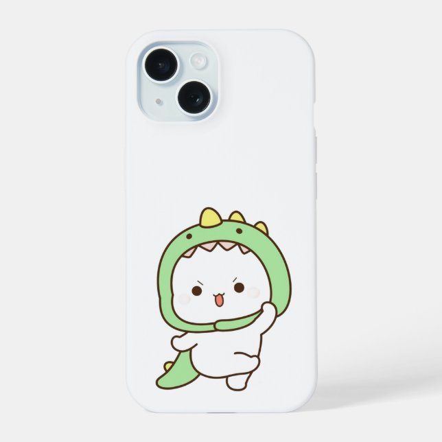 Capas de iphone de dança de Kawaii Dino - Cartoon  (Verso)