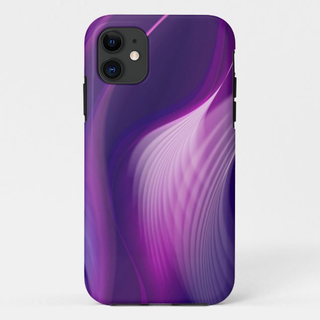 Capas de iphone de Design Abstrato Roxo (Verso)