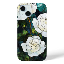 Capas de iphone de efeito de vidro manchado, rosas
