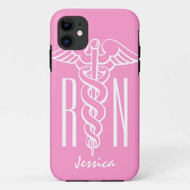 CAPAS DE IPHONE de Enfermeiro Registrada RN | Pink (Verso)