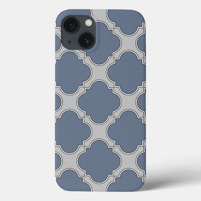 Capas de iphone de estojo de cinza azul (Verso)