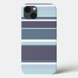 Capas de iphone de estrias de cinza azul