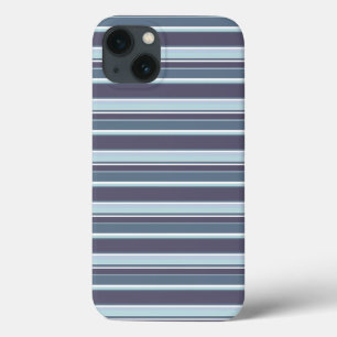 Capas de iphone de estrias de cinza azul