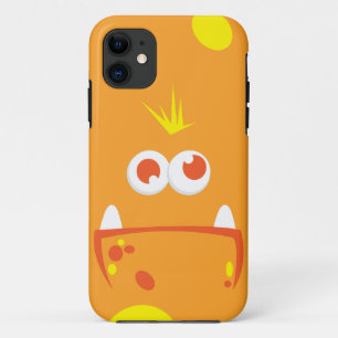 Capas de iphone de face monstro laranja