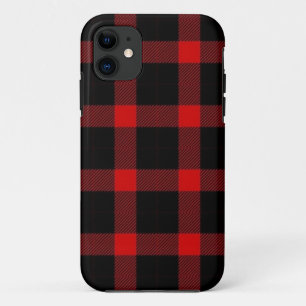 Capas de iphone de flanela vermelha