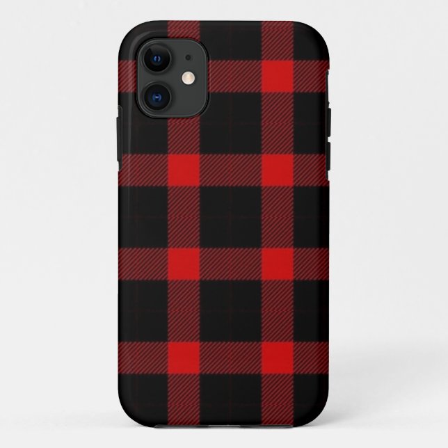 Capas de iphone de flanela vermelha (Verso)
