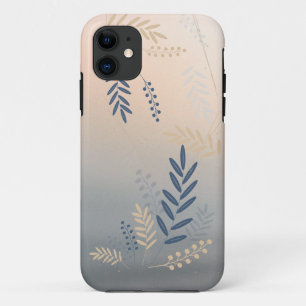 Capas de iphone de flores azuis-marinhos modernas