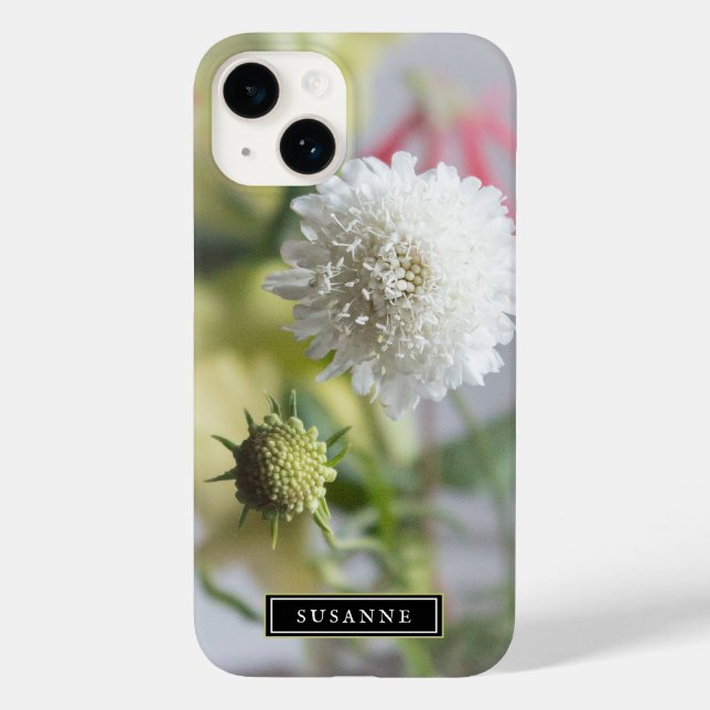 Capas de iphone de Flores Felizes Elegante (Verso)