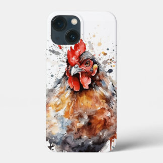 Capas de iphone de frango iPad Watercolor Rooster