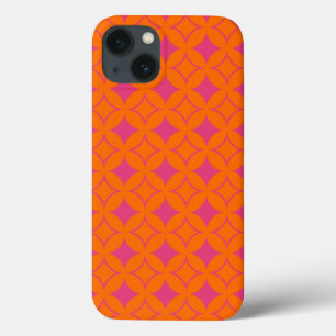 Capas de iphone de gabinete, cor-de-rosa e laranja
