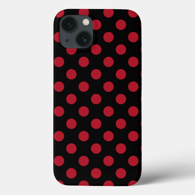 Capas de iphone de gabinete das bolinhas vermelhas (Verso)