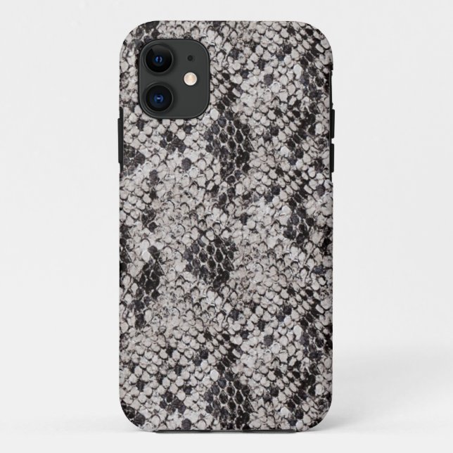 Capas de iphone de gabinete de Cobra preto e Cinza (Verso)