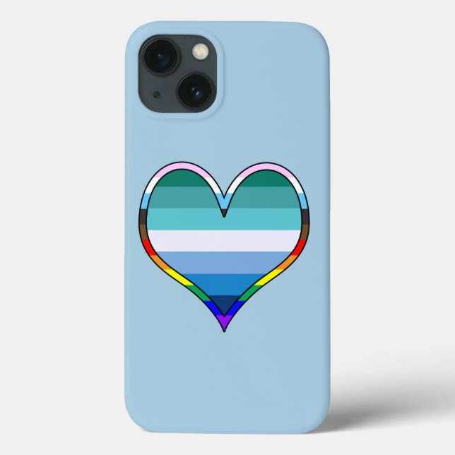 capas de iphone de gabinete de coração de orgulho  (Verso)