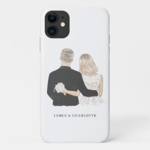Capas de iphone de gabinete de ilustração noiva 