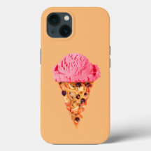 capas de iphone de gabinete de pizza de sorvete