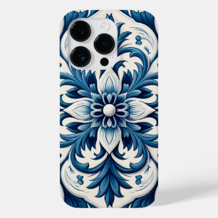 Capas de iphone de gabinete do azulejo azul portug