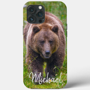Capas de iphone de gabinete do urso castanho