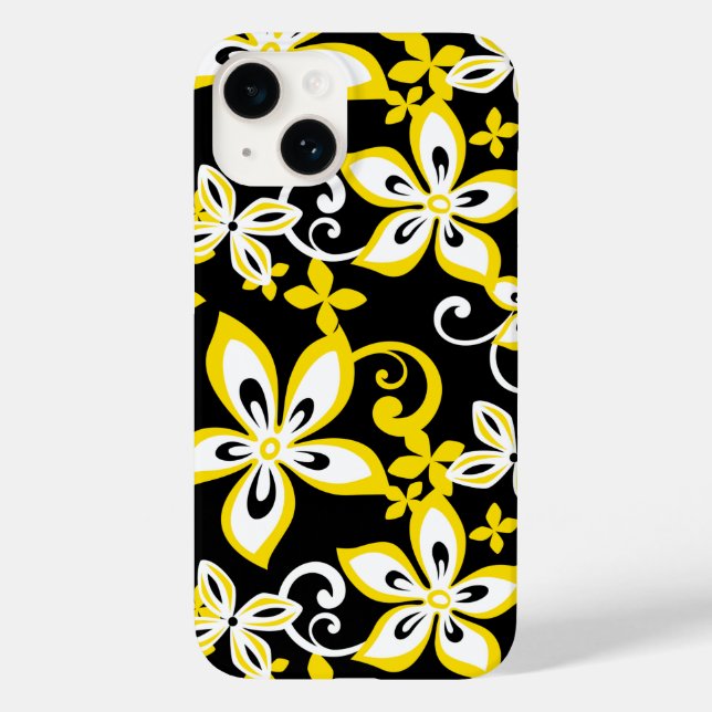 CAPAS DE IPHONE de gabinete (PRETO/AMARELO) ALOHA  (Verso)