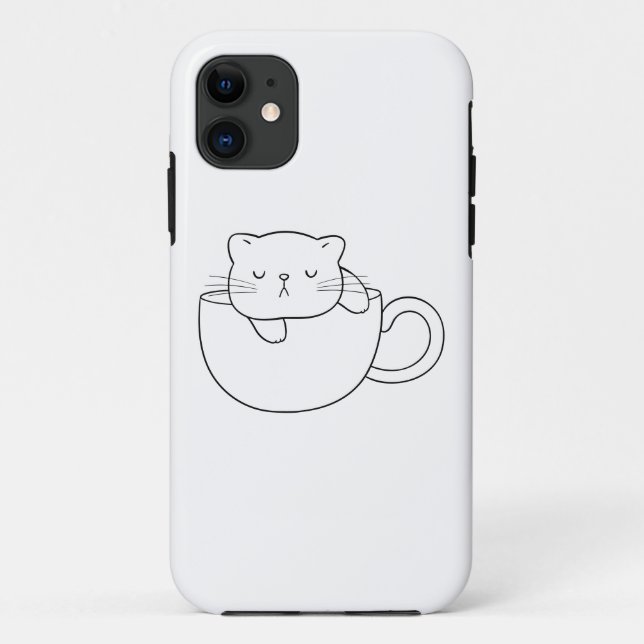 Capas de iphone de gato bonito (Verso)