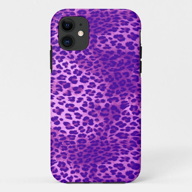 capas de iphone de Impressão de Leopardo Roxo (Verso)