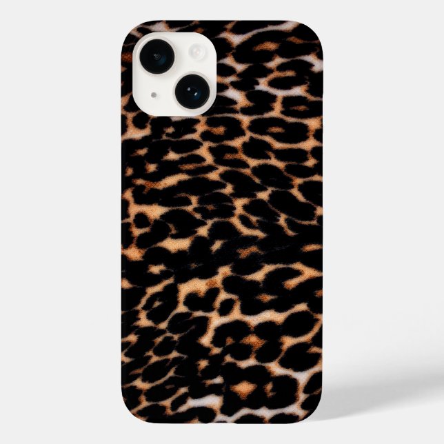 Capas de iphone de impressão do Leopardo preto-esc (Verso)