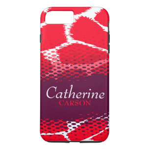 Capas de iphone de impressão gráfica roxa vermelha