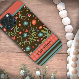 capas de iphone de Inspirivência "Moderna Floral"