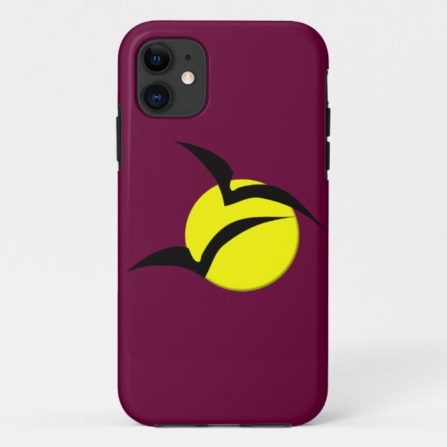 Capas de iphone De Lua Cheia E Morcegos (Verso)