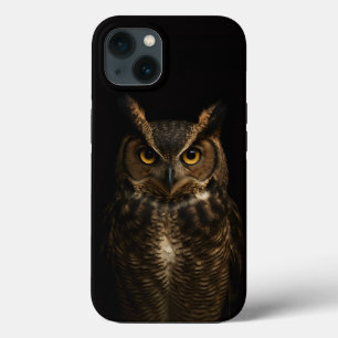 Capas de iphone De Luxo Preta 4, Coruja De Olhos O