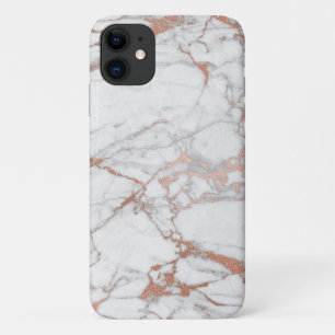 Capas de iphone de mármore Dourados cor-de-rosa
