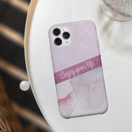 Capas de iphone de mármore rosa elegante