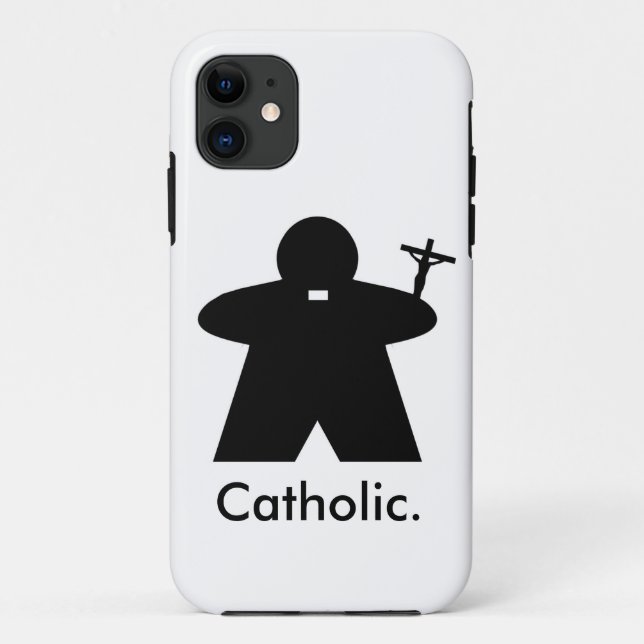 Capas de iphone de Meeple do sacerdote católico (Verso)