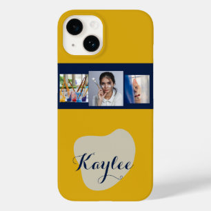 Capas de iphone de Monograma do Script de Colagem