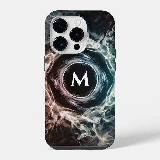 Capas de iphone de Monograma Personalizado com Des (Verso)