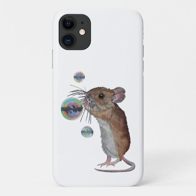 Capas de iphone de Mouse e Bolhas (Verso)