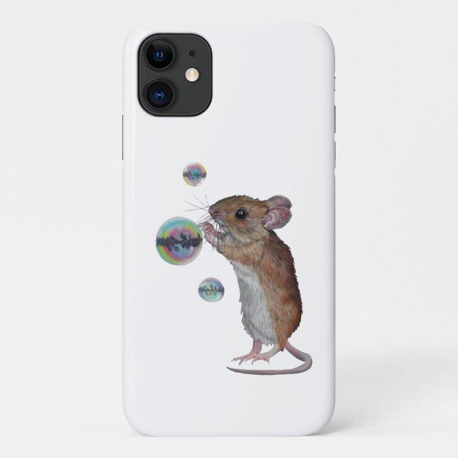 Capas de iphone de Mouse e Bolhas (Verso)